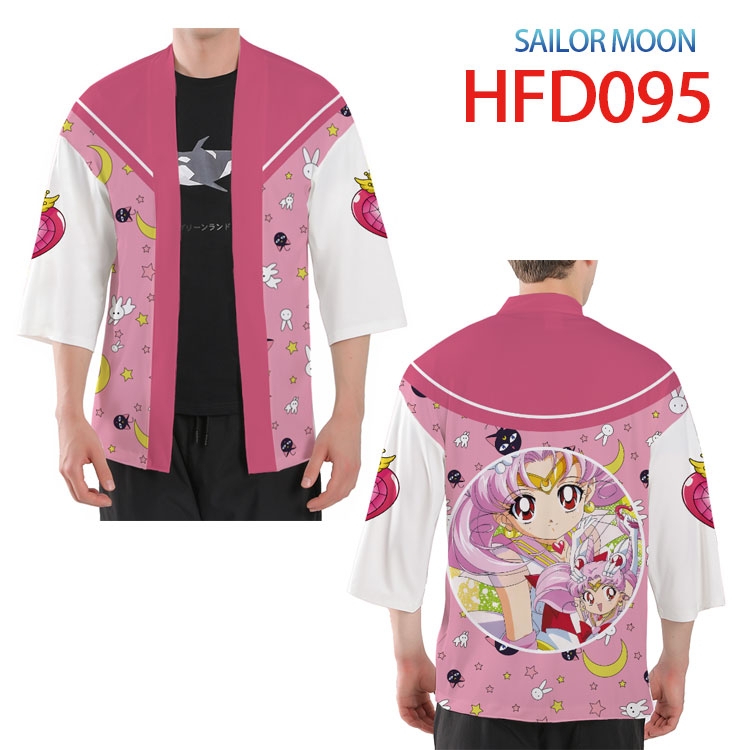 sailormoon Anime peripheral full-color short kimono from S to 4XL  HFD-095