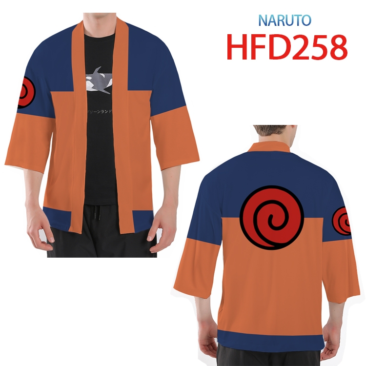 Naruto Anime peripheral full-color short kimono from S to 4XL  HFD-258