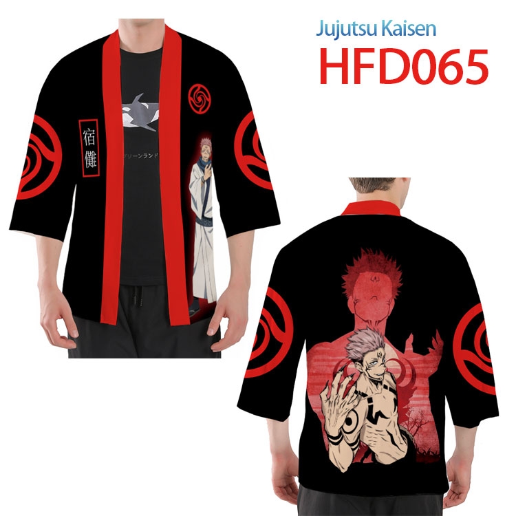 Jujutsu Kaisen Anime peripheral full-color short kimono from S to 4XL HFD-065