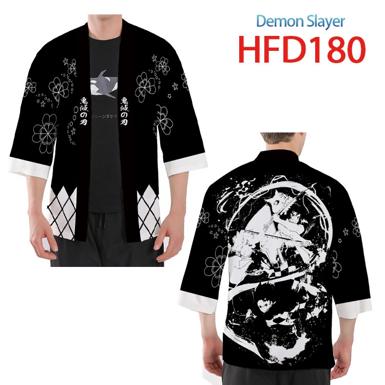 Demon Slayer Kimets Anime peripheral full-color short kimono from S to 4XL HFD 180