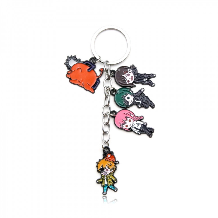 Chainsaw man Metal key chain bag pendant accessories opp packaging price for 5 pcs K00695-01