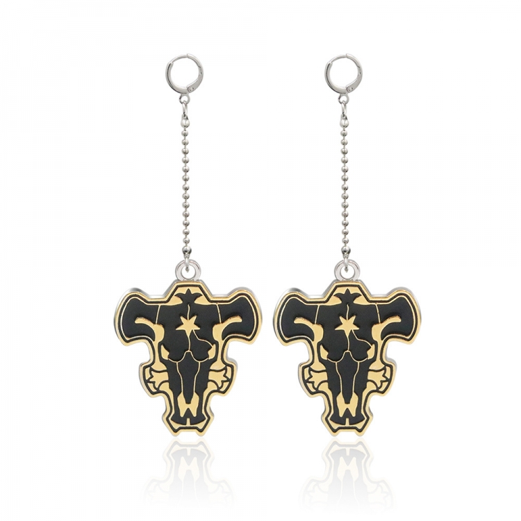 Black clover Metal earrings decorative earrings OPP packaging price for 2 pcs  E00166