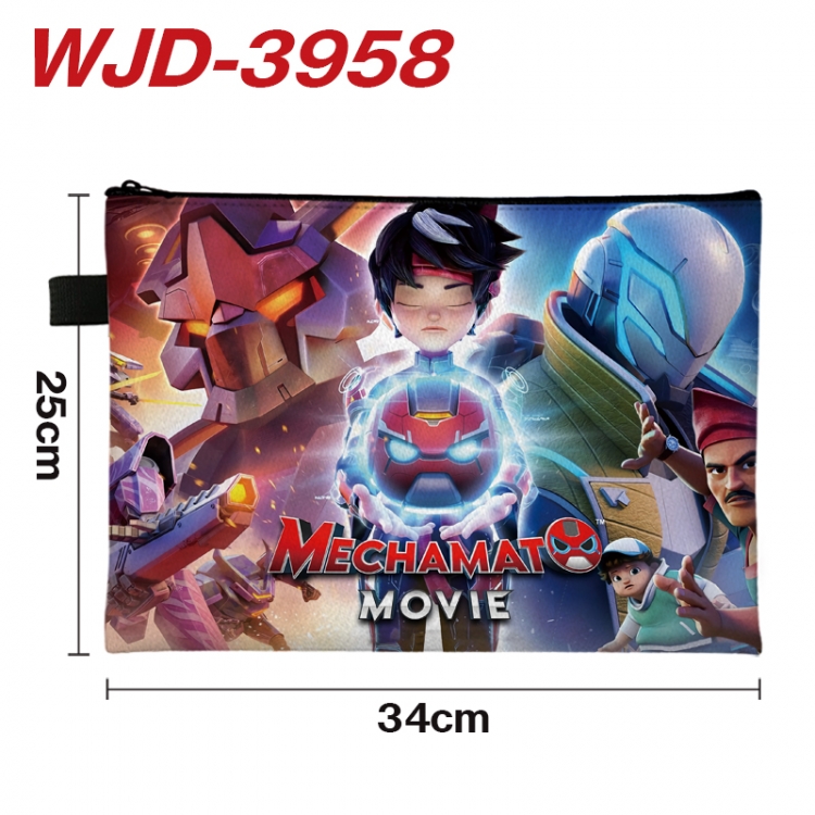Mechamato Anime Full Color A4 Document Bag 34x25cm WJD-3958