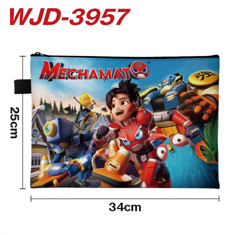 Mechamato Anime Full Color A4 Document Bag 34x25cm WJD-3957