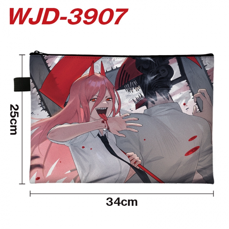 Chainsaw man  Anime Full Color A4 Document Bag 34x25cm WJD-3907