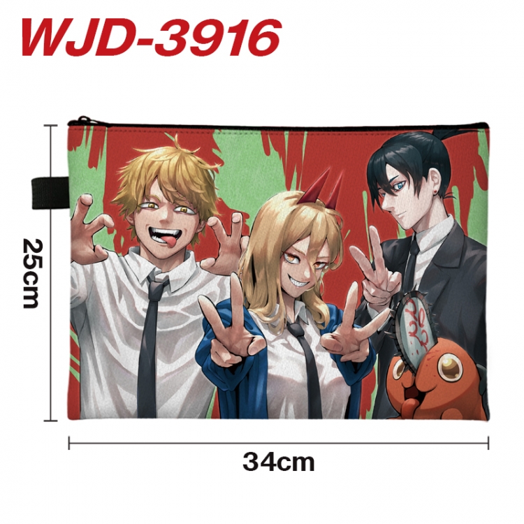 Chainsaw man  Anime Full Color A4 Document Bag 34x25cm WJD-3916