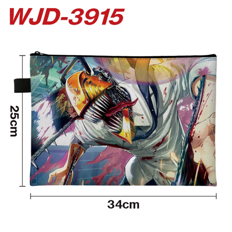 Chainsaw man  Anime Full Color A4 Document Bag 34x25cm WJD-3915