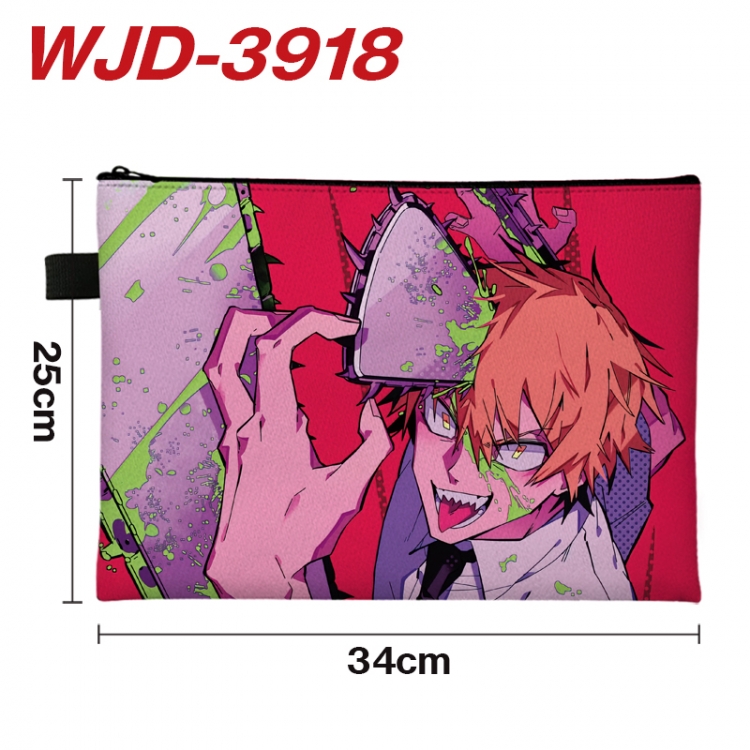 Chainsaw man  Anime Full Color A4 Document Bag 34x25cm WJD-3918