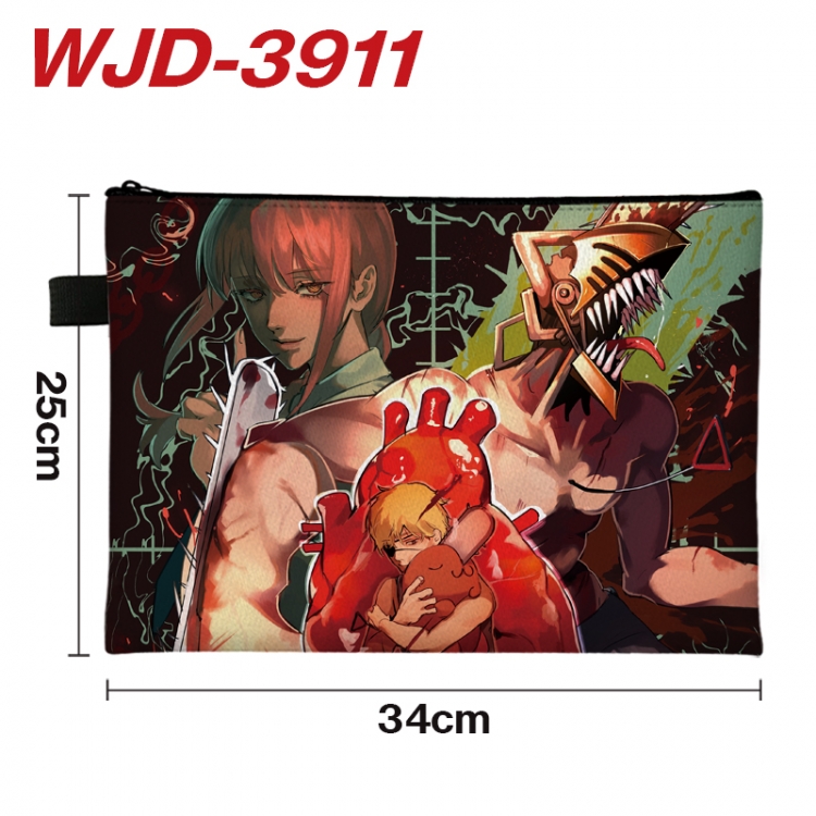 Chainsaw man  Anime Full Color A4 Document Bag 34x25cm WJD-3911