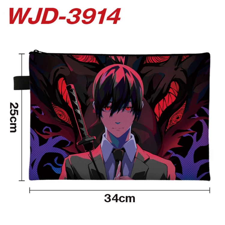 Chainsaw man  Anime Full Color A4 Document Bag 34x25cm WJD-3914