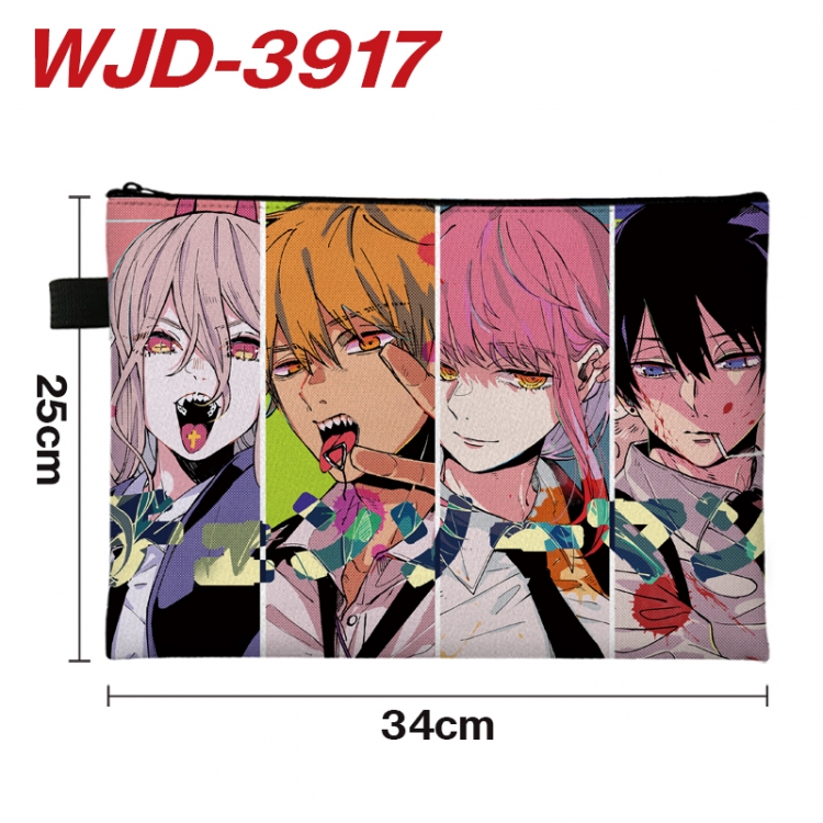 Chainsaw man  Anime Full Color A4 Document Bag 34x25cm WJD-3917