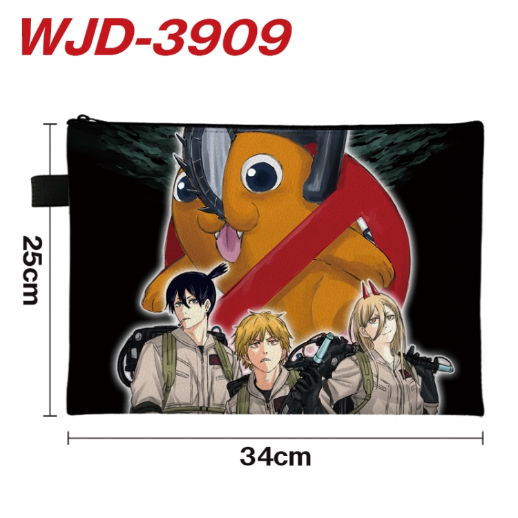 Chainsaw man  Anime Full Color A4 Document Bag 34x25cm WJD-3909