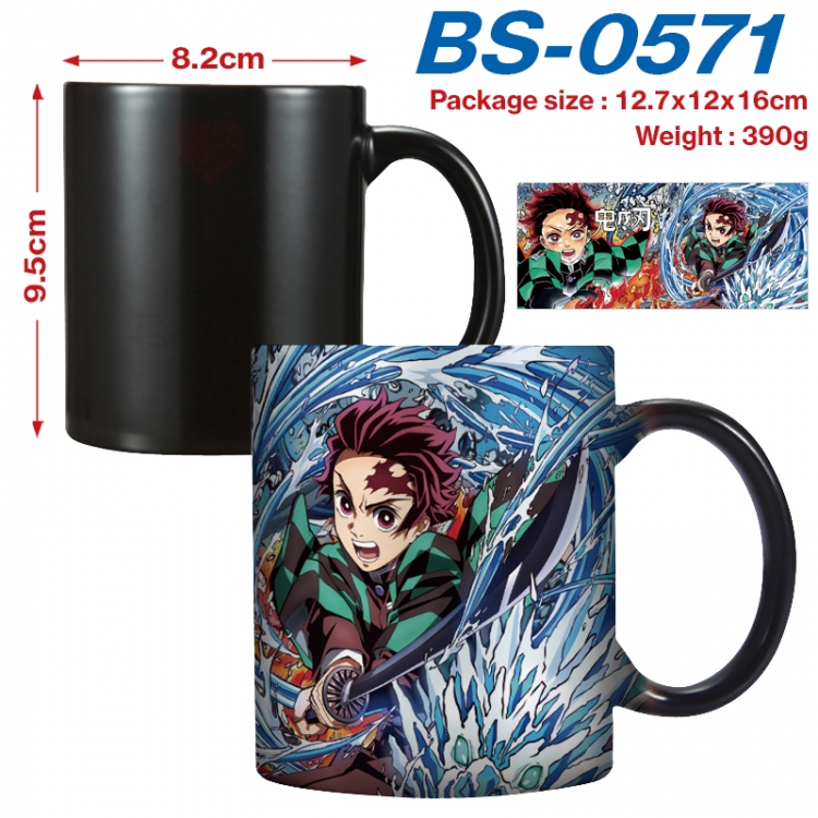 Demon Slayer Kimets  Anime high-temperature color-changing printing ceramic mug 400ml BS-0571