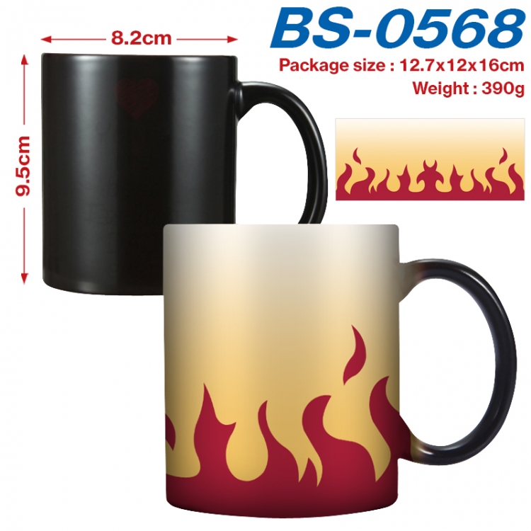 Demon Slayer Kimets  Anime high-temperature color-changing printing ceramic mug 400ml BS-0568