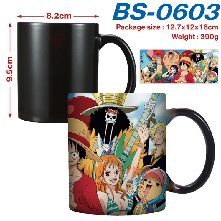 One Piece  Anime high-temperature color-changing printing ceramic mug 400ml BS-0603