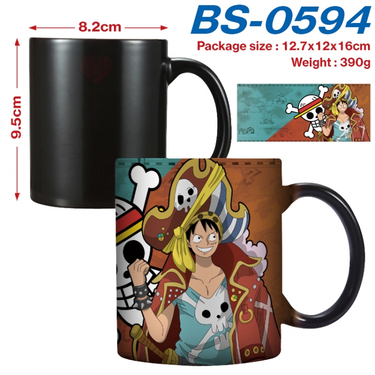 One Piece  Anime high-temperature color-changing printing ceramic mug 400ml BS-0594