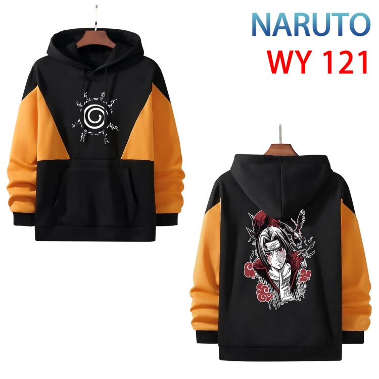Naruto Anime color contrast patch pocket sweater from S to 3XL WY-121