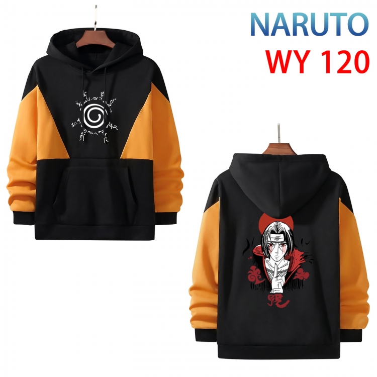 Naruto Anime color contrast patch pocket sweater from S to 3XL WY-120