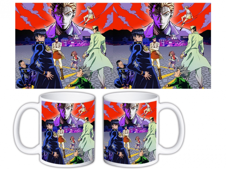 JoJos Bizarre Adventure Anime color printing ceramic mug cup price for 5 pcs MKB-736