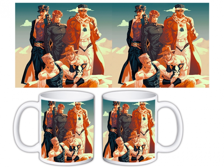 JoJos Bizarre Adventure Anime color printing ceramic mug cup price for 5 pcs MKB-746