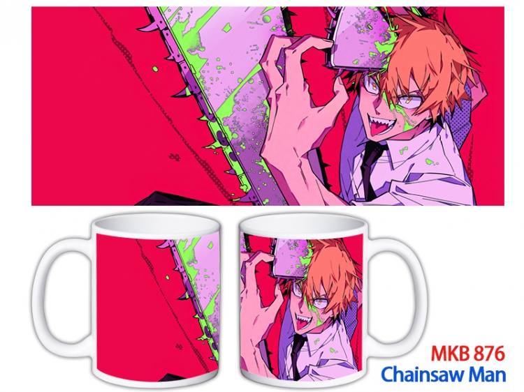Chainsaw man Anime color printing ceramic mug cup price for 5 pcs MKB-876