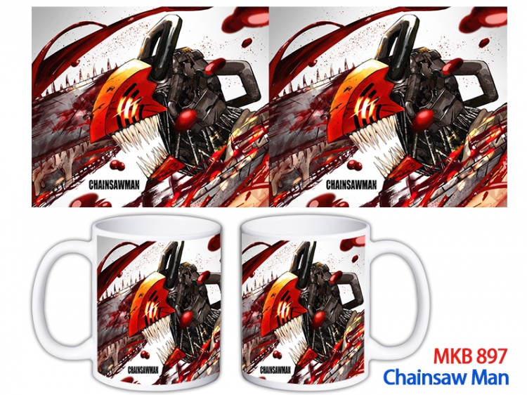 Chainsaw man Anime color printing ceramic mug cup price for 5 pcs MKB-897