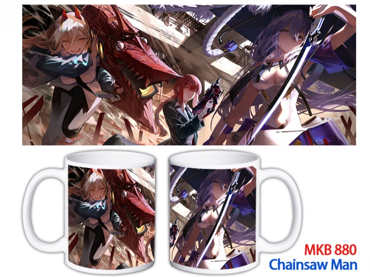 Chainsaw man Anime color printing ceramic mug cup price for 5 pcs MKB-880