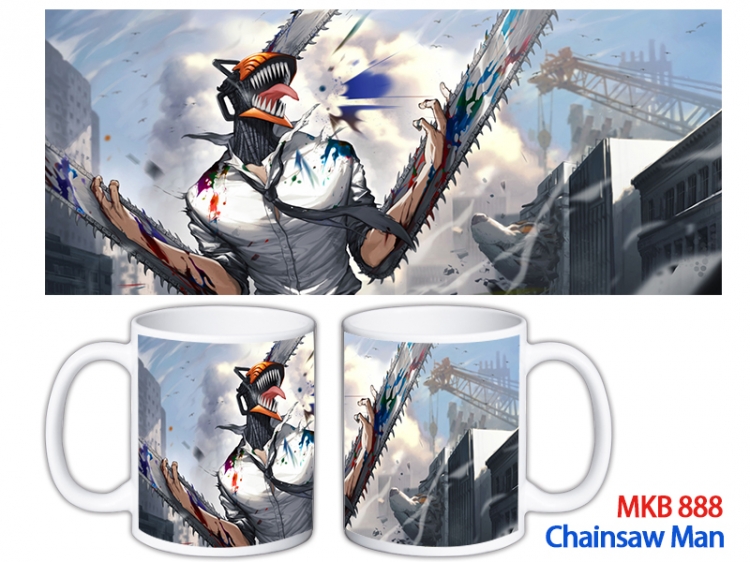Chainsaw man Anime color printing ceramic mug cup price for 5 pcs MKB-888