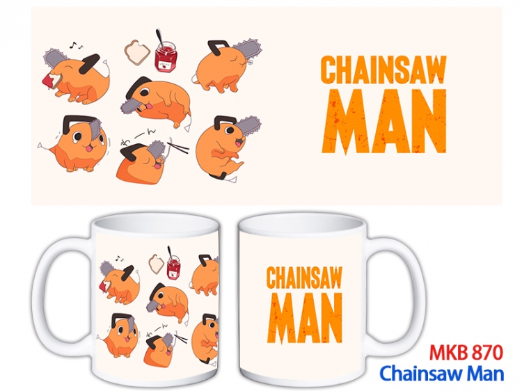Chainsaw man Anime color printing ceramic mug cup price for 5 pcs  MKB-870
