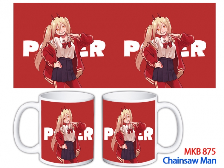 Chainsaw man Anime color printing ceramic mug cup price for 5 pcs  MKB-875