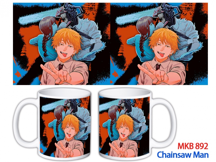Chainsaw man Anime color printing ceramic mug cup price for 5 pcs  MKB-892