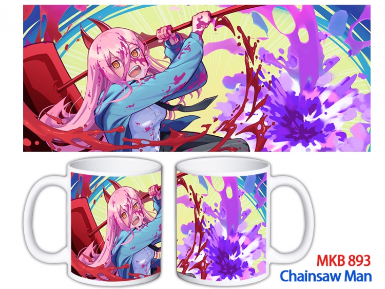 Chainsaw man Anime color printing ceramic mug cup price for 5 pcs  MKB-893