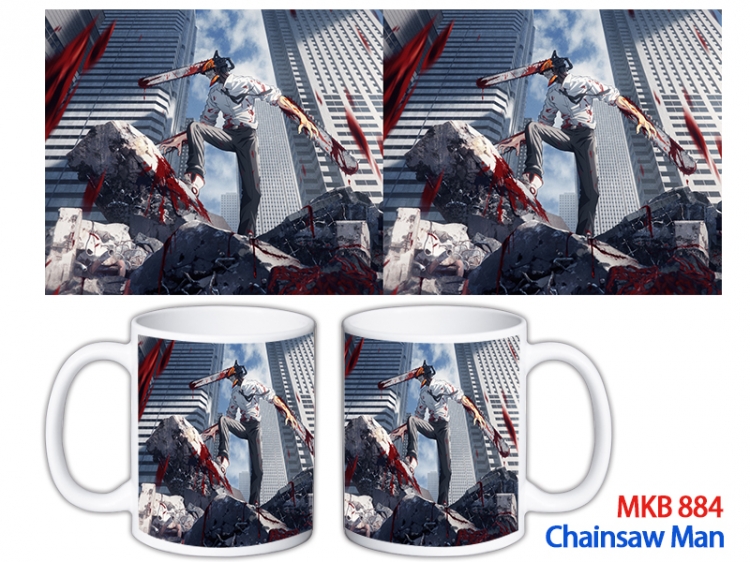 Chainsaw man Anime color printing ceramic mug cup price for 5 pcs  MKB-884