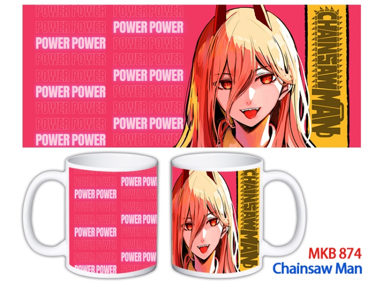 Chainsaw man Anime color printing ceramic mug cup price for 5 pcs MKB-874