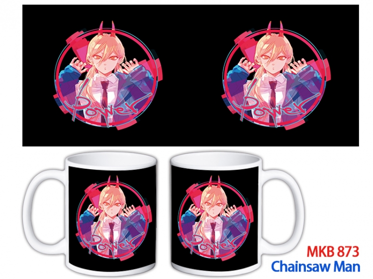 Chainsaw man Anime color printing ceramic mug cup price for 5 pcs MKB-873