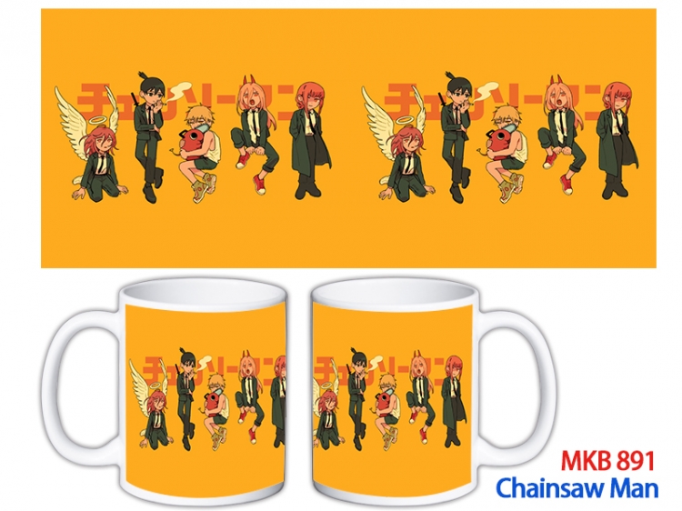 Chainsaw man Anime color printing ceramic mug cup price for 5 pcs MKB-891