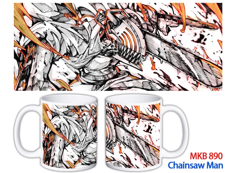 Chainsaw man Anime color printing ceramic mug cup price for 5 pcs  MKB-890