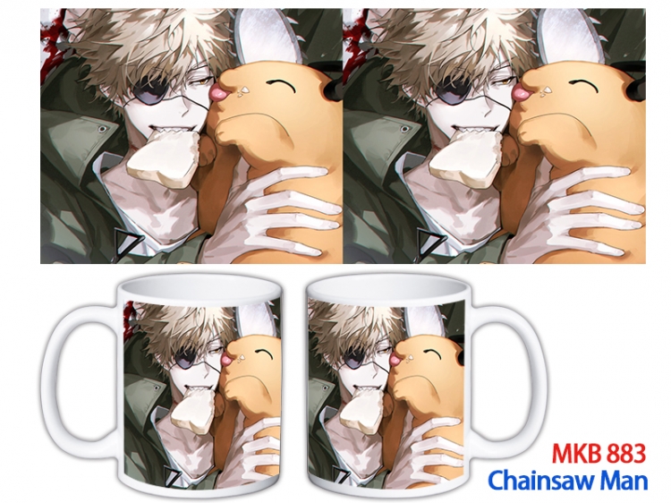 Chainsaw man Anime color printing ceramic mug cup price for 5 pcs  MKB-883
