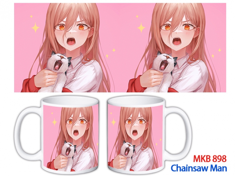 Chainsaw man Anime color printing ceramic mug cup price for 5 pcs MKB-898