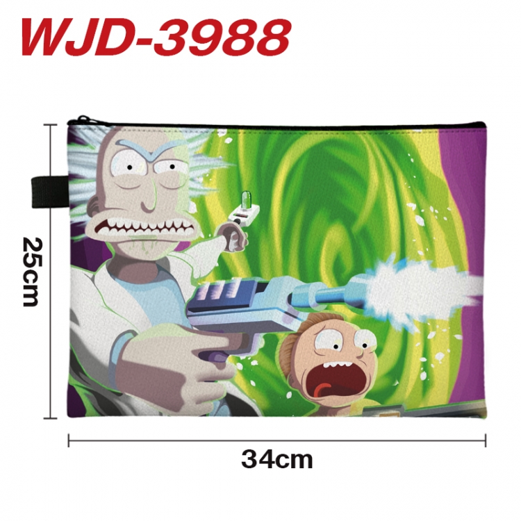 Rick and Morty Anime Full Color A4 Document Bag 34x25cm WJD-3988