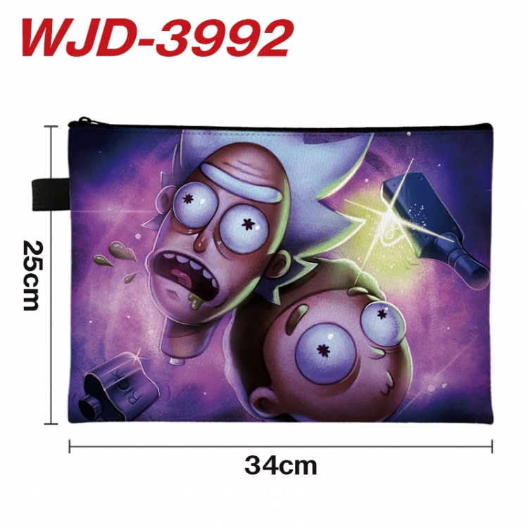 Rick and Morty Anime Full Color A4 Document Bag 34x25cm WJD-3992