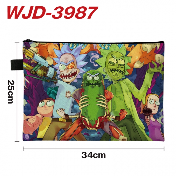 Rick and Morty Anime Full Color A4 Document Bag 34x25cm WJD-3987