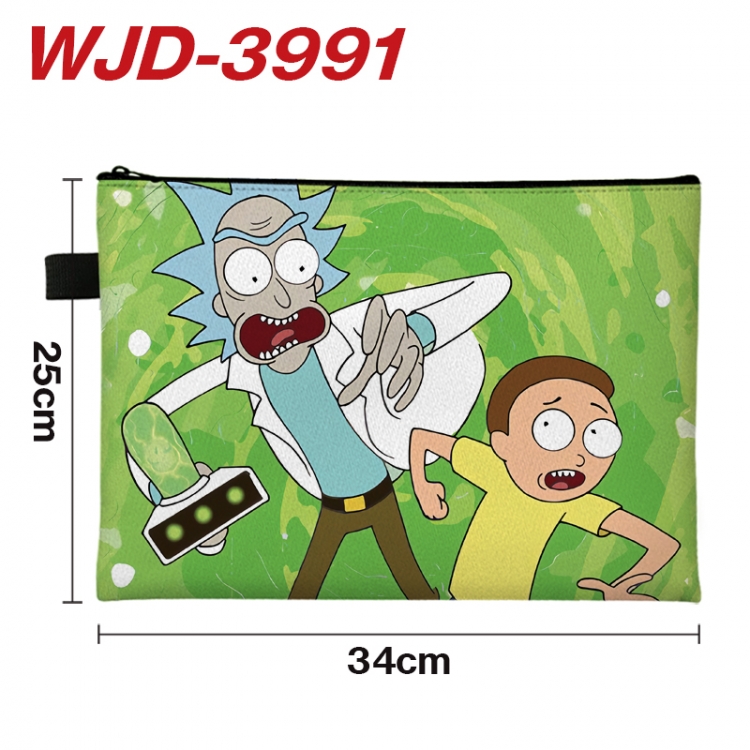 Rick and Morty Anime Full Color A4 Document Bag 34x25cm WJD-3991