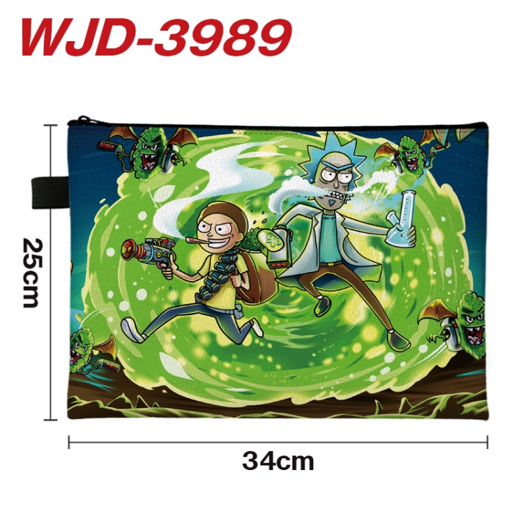 Rick and Morty Anime Full Color A4 Document Bag 34x25cm WJD-3989