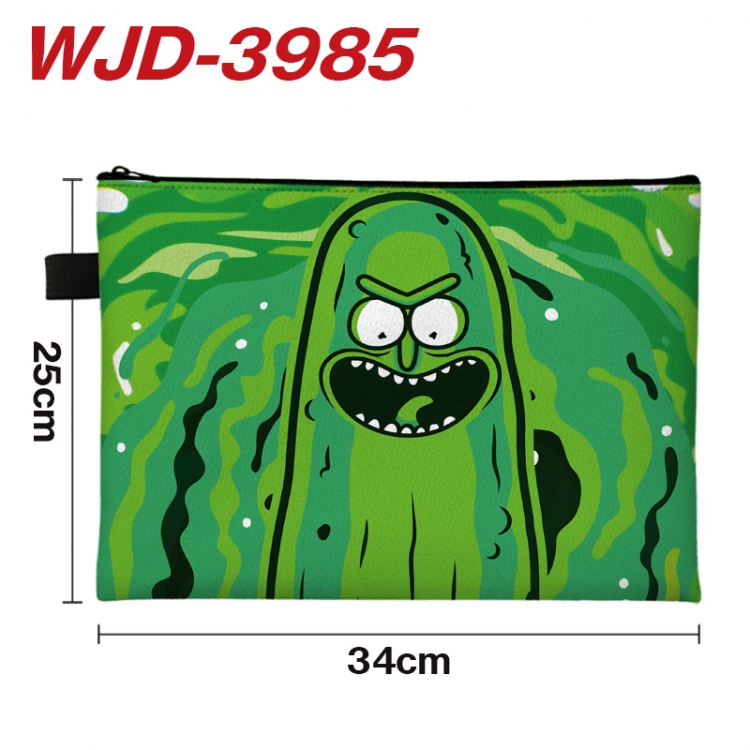 Rick and Morty Anime Full Color A4 Document Bag 34x25cm WJD-3985