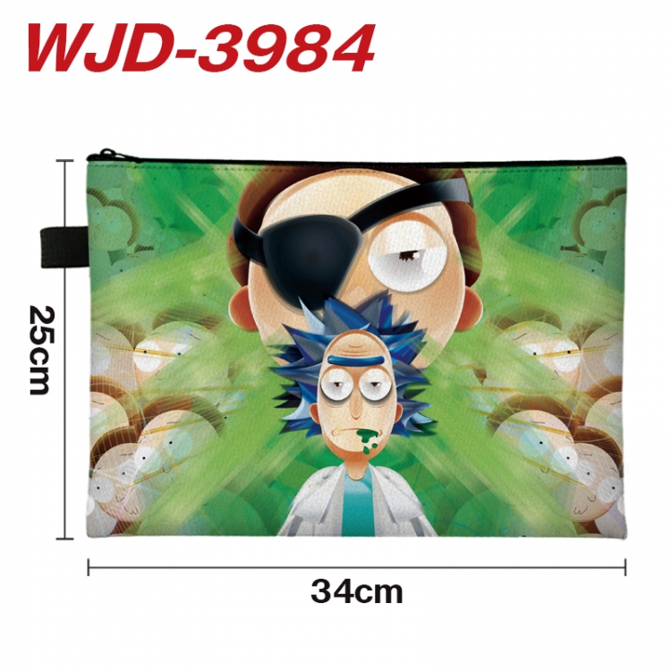 Rick and Morty Anime Full Color A4 Document Bag 34x25cm WJD-3984