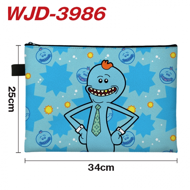 Rick and Morty Anime Full Color A4 Document Bag 34x25cm  WJD-3986