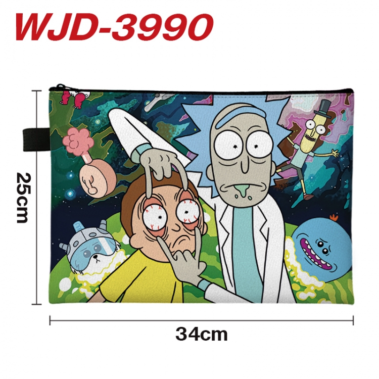 Rick and Morty Anime Full Color A4 Document Bag 34x25cm WJD-3990