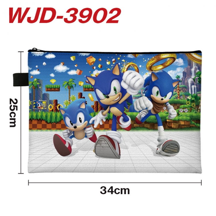 Sonic The Hedgehog Anime Full Color A4 Document Bag 34x25cm WJD-3902