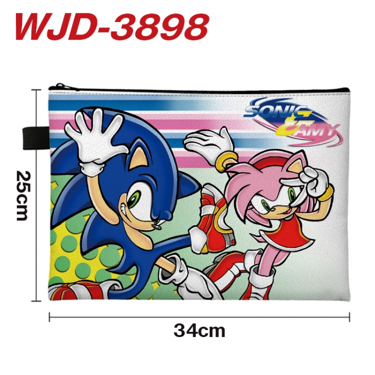 Sonic The Hedgehog Anime Full Color A4 Document Bag 34x25cm WJD-3898